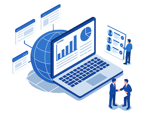 Lead enrichment dashboard illustration